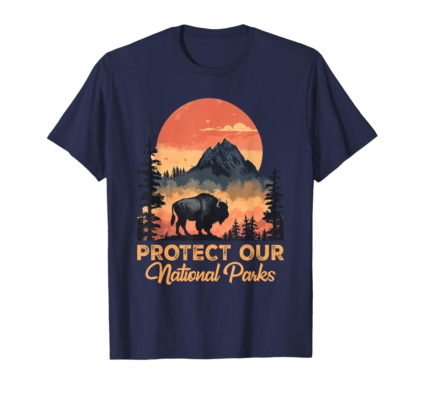 Save Our National Parks Resist Service Bison Buffalo Vintage T-Shirt