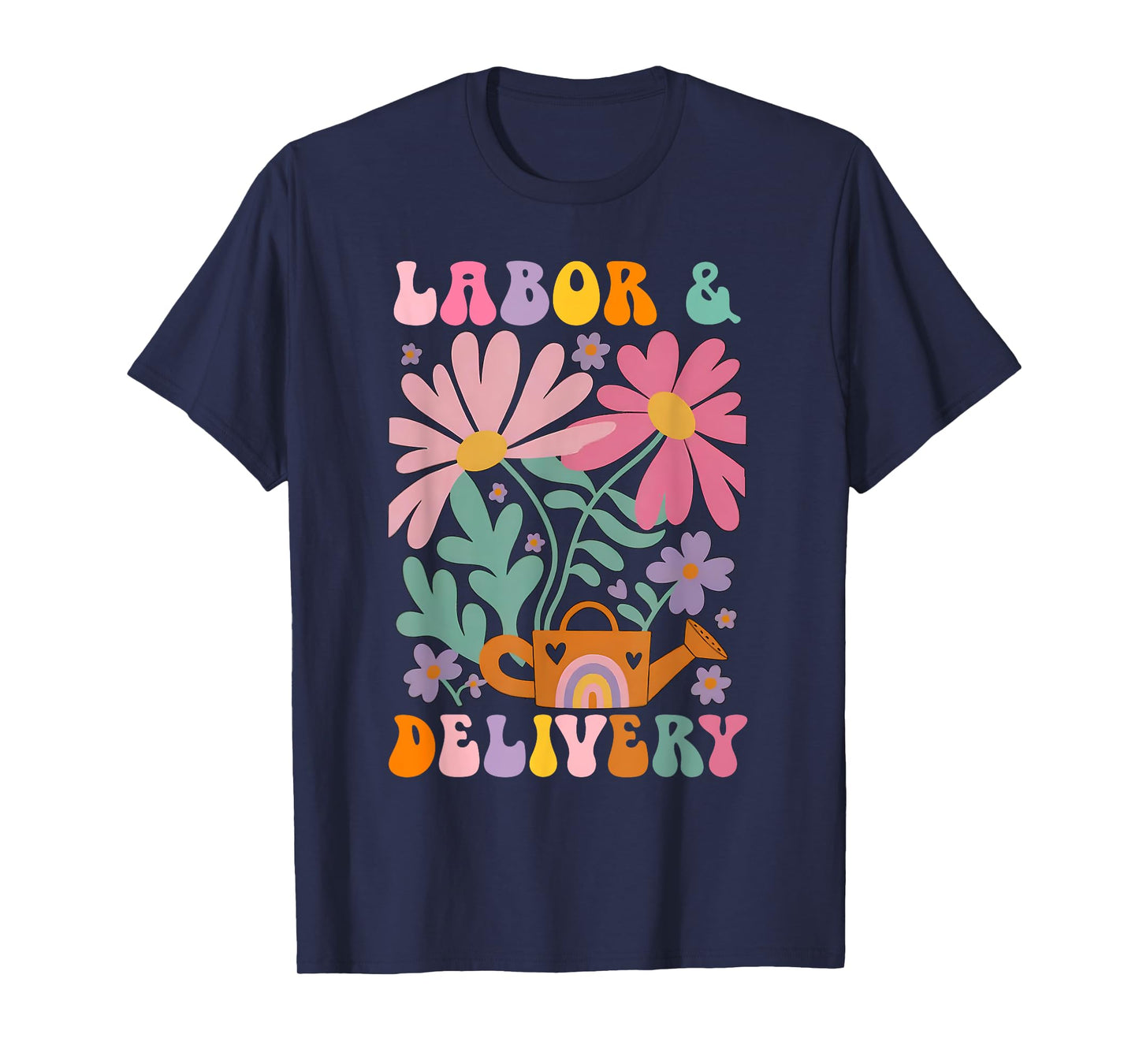 Retro Labor and Delivery Nurse Back to School Gift Men Women T-Shirt