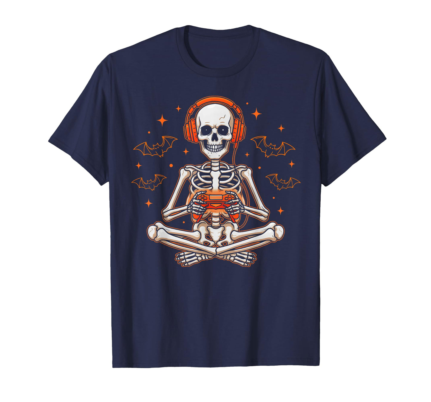 Funny Gaming Hallowen Skeleton Gamer Video Kids Boys T-Shirt