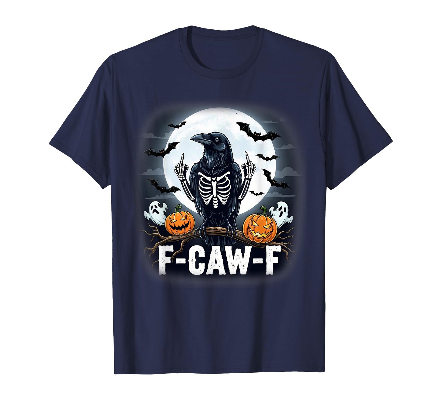 F-Caw-F Black Crow Bird Halloween Tee for Adults Men Women T-Shirt