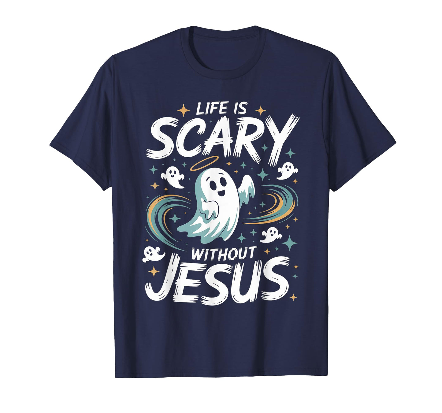 Halloween Life Scary Without Jesus Christian Costume Women T-Shirt