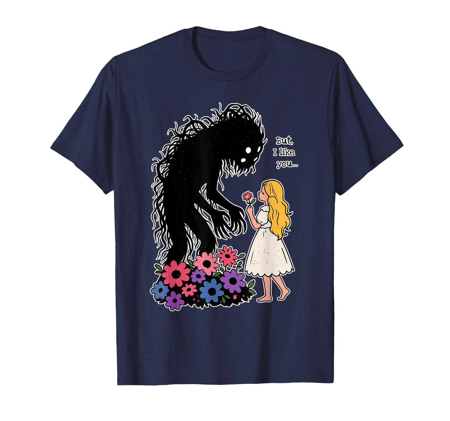 Girl Love Monster Halloween Creepy Spooky Season Women Girls T-Shirt