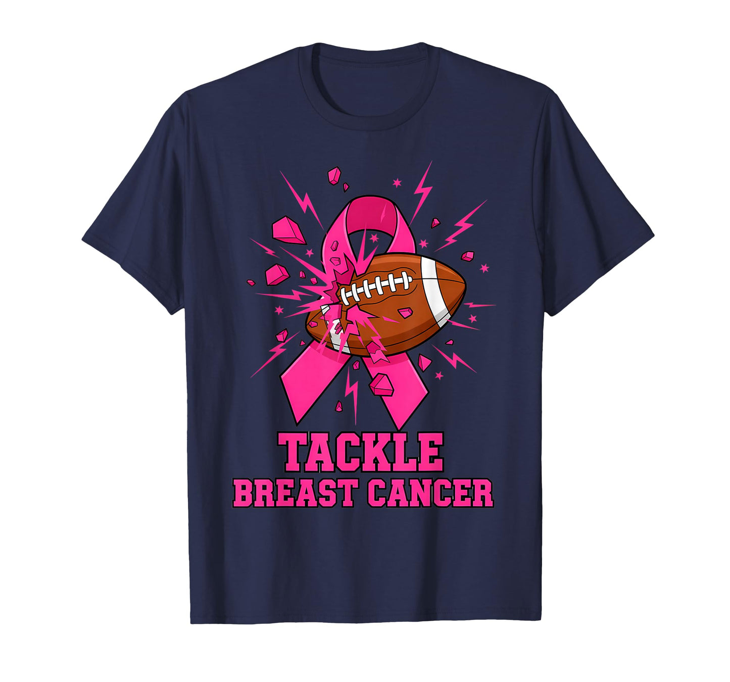 October Football Tackle Breast Cancer Awareness Men Women T-Shirt