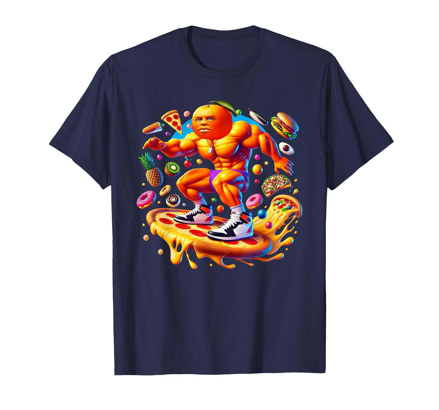 Udin Din Din Dun Pizza Surfer Italian Brainrot Meme T-Shirt
