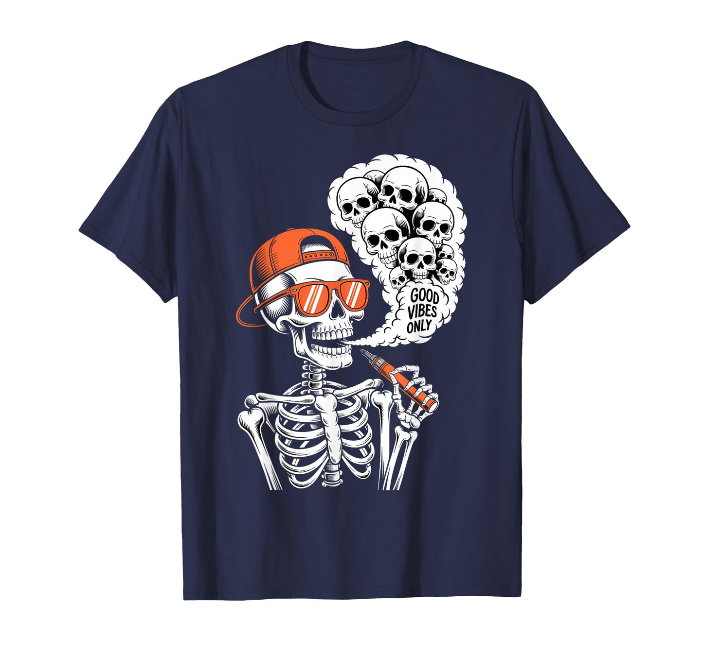 Halloween Skeleton Vaping Costume T-Shirt