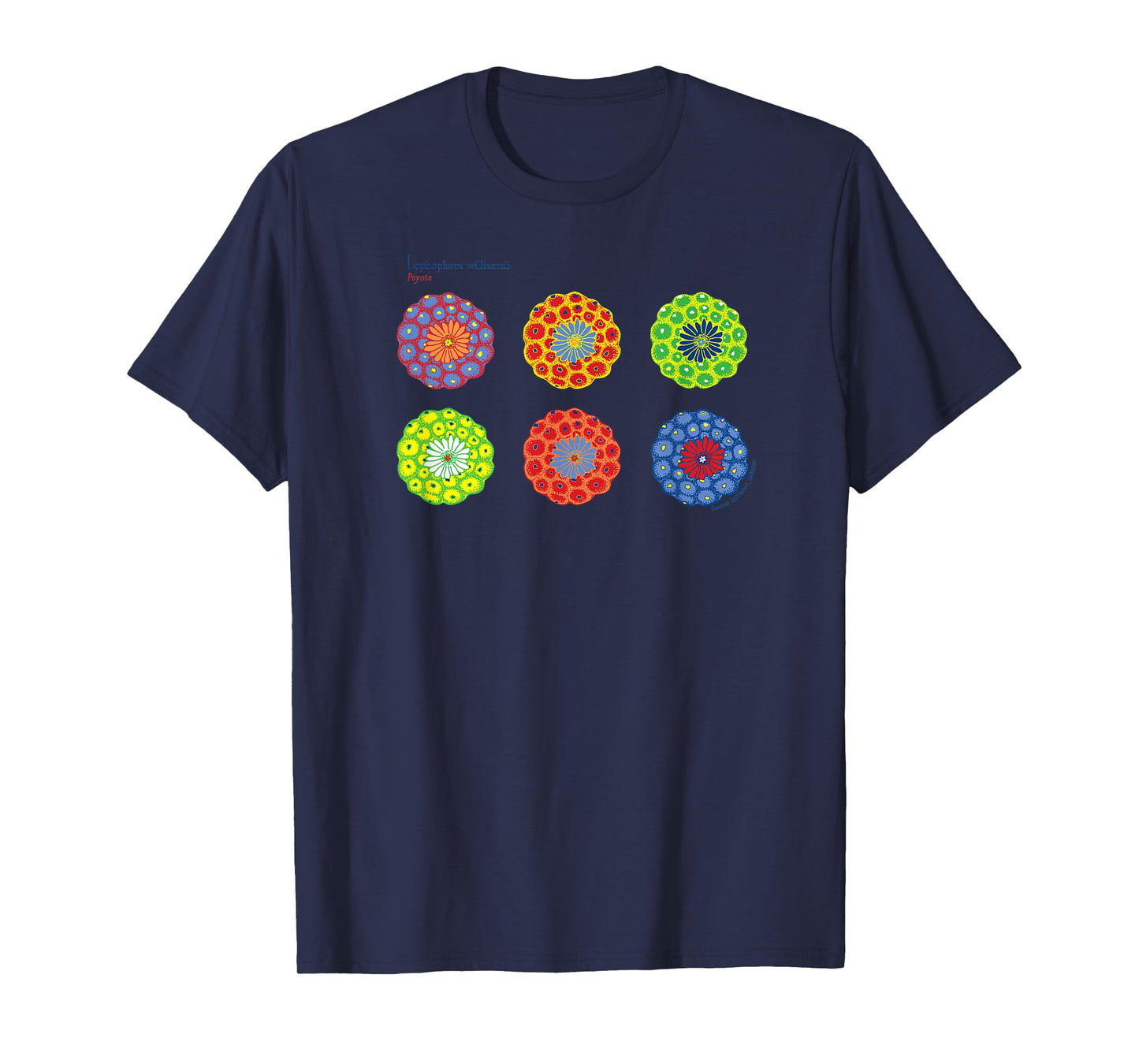 Colorful cacti Lophorphora Williamsaii T-Shirt