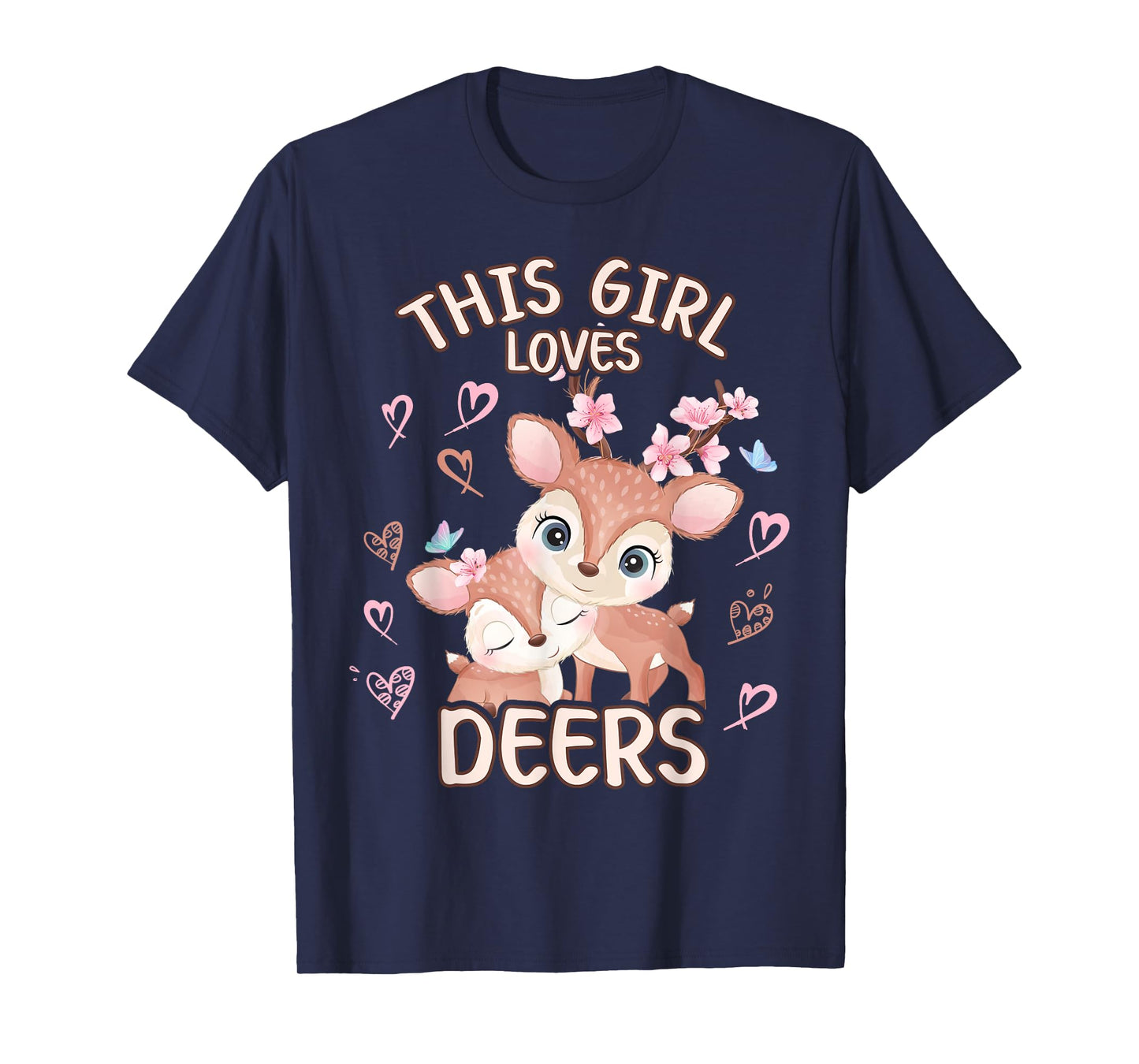 This Girls Loves Deers Teen Girls Fawn T-Shirt