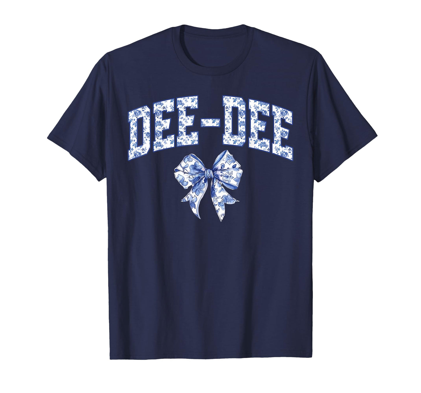 Dee-Dee Coquette Toile Blue Bow Floral Family Matching T-Shirt
