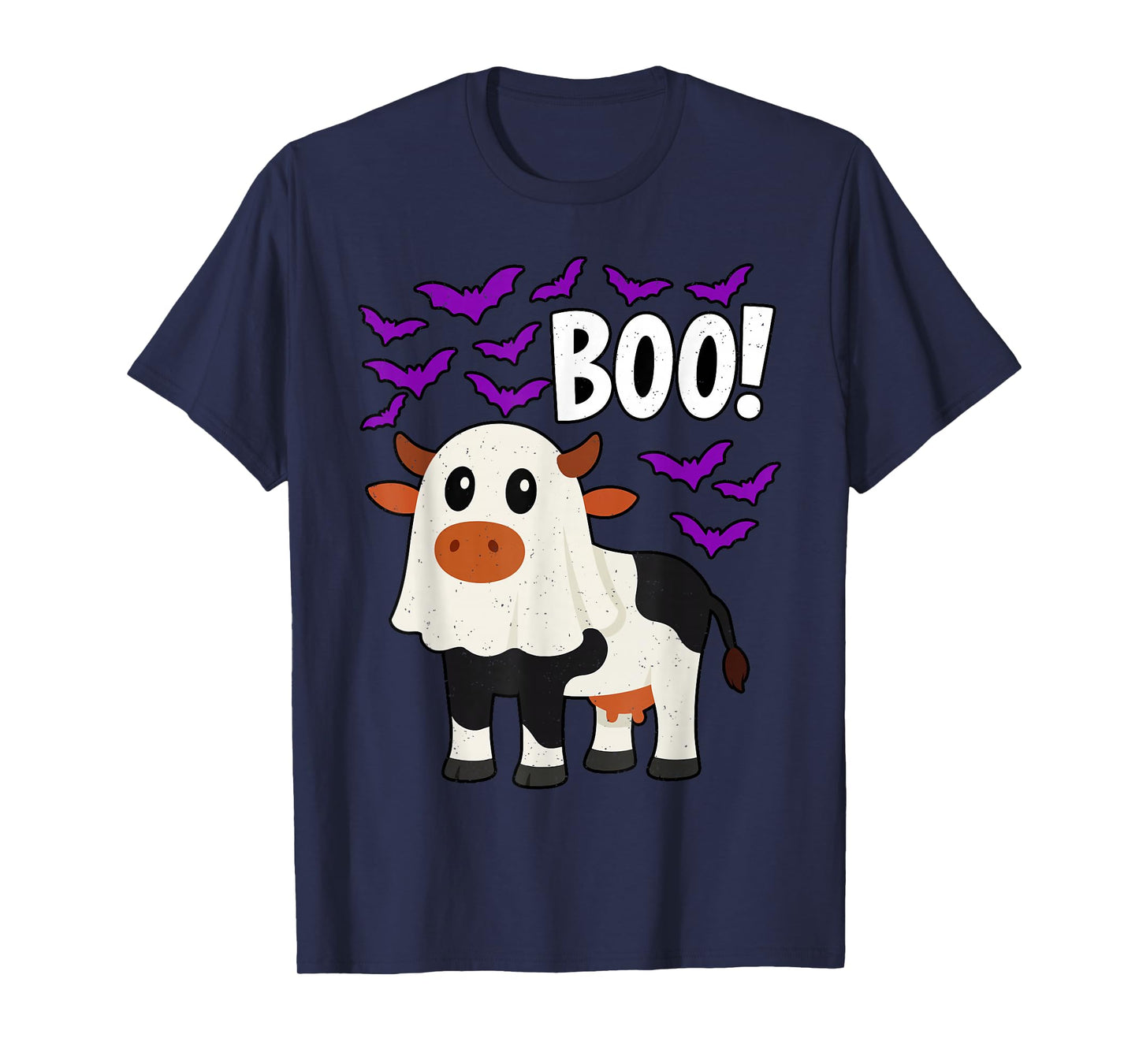 Boo Ghost Cow Halloween Funny Farm Animal Wildlife Spooky T-Shirt