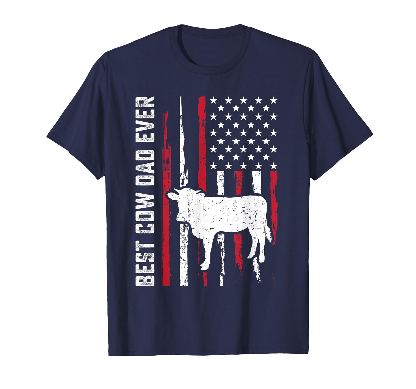 best cow dad ever for cowboy Farmer cows moo Fathers Day T-Shirt