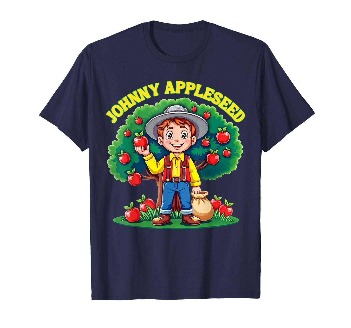 Johnny Appleseed Day September 26th Retro Tree T-Shirt