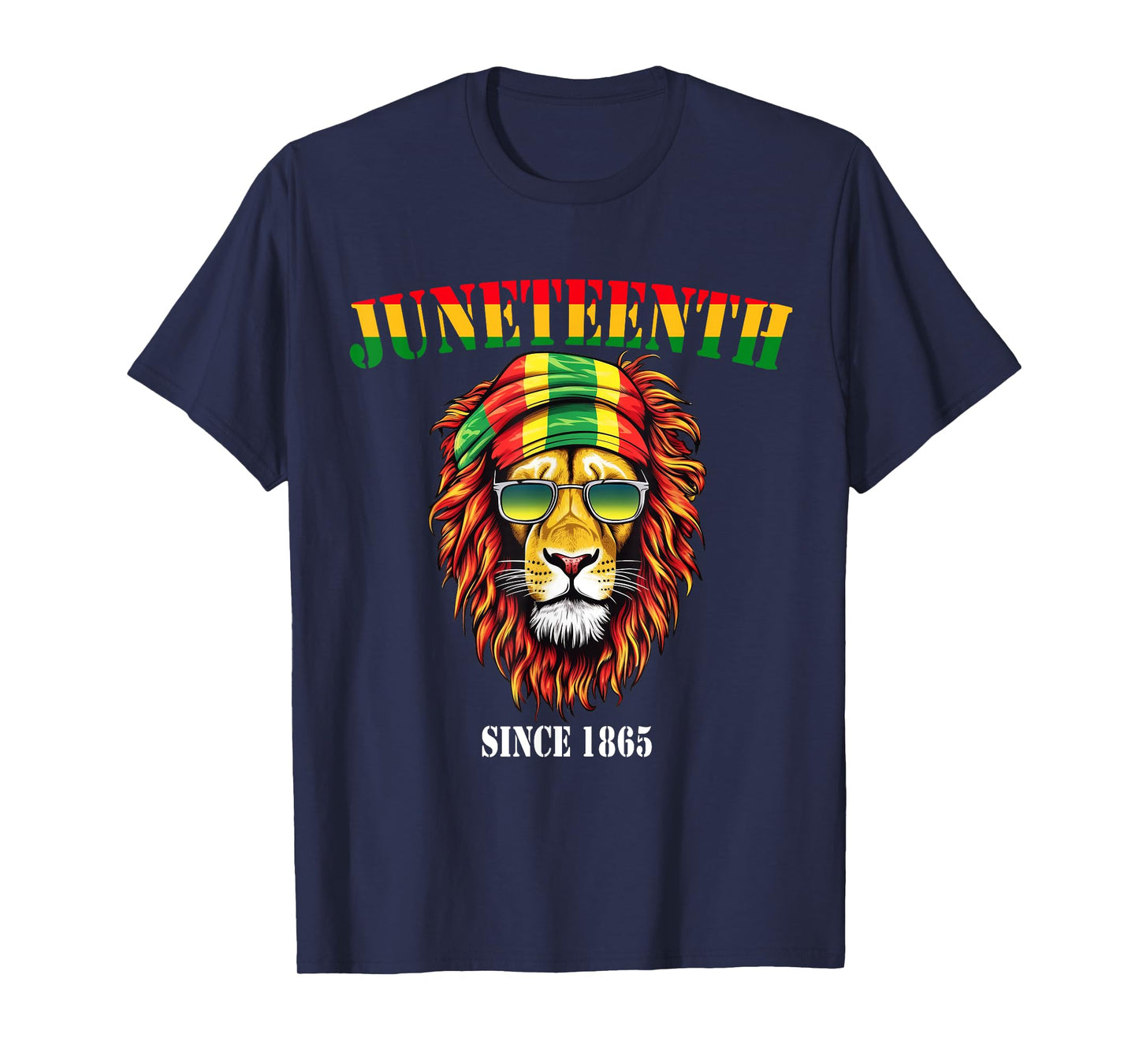 Awesome Lion Juneteenth Cool Black History June 19 2025 Flag T-Shirt