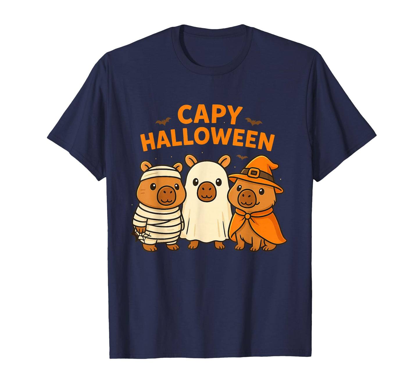 Capy Halloween Boys Girls Cute Capybara Halloween Costume T-Shirt