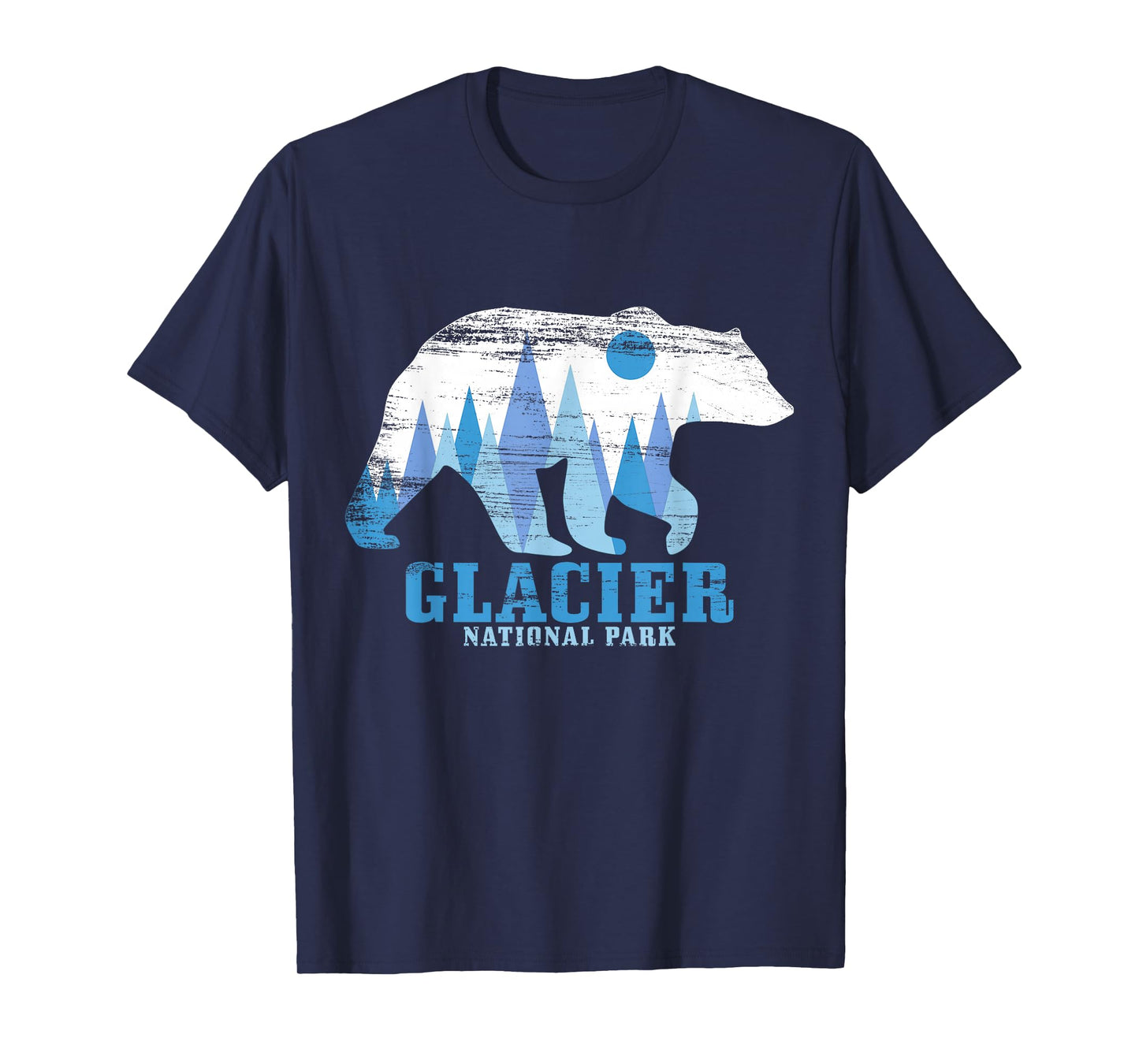 Glacier National Park Bear Vintage Hiking Nature Lover T-Shirt