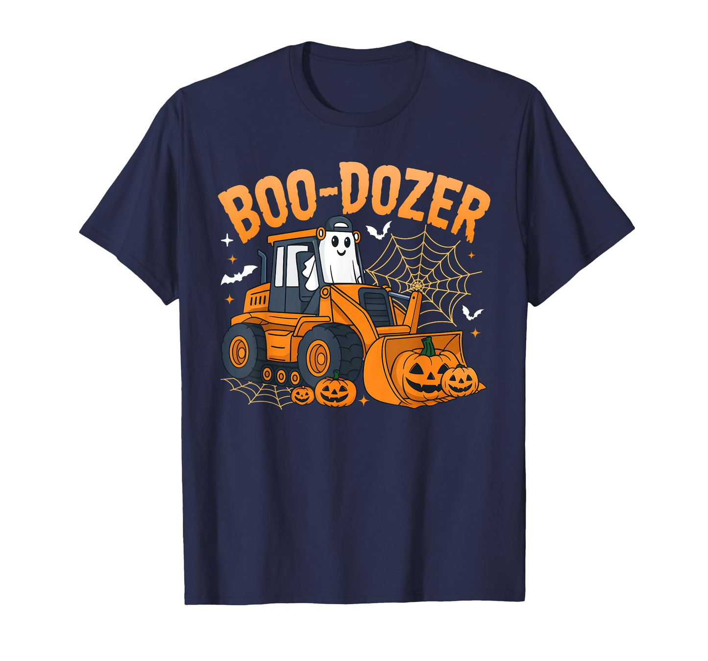 Halloween Bulldozer Ghost Boo Dozer Truck Spooky Men Boy Kid T-Shirt