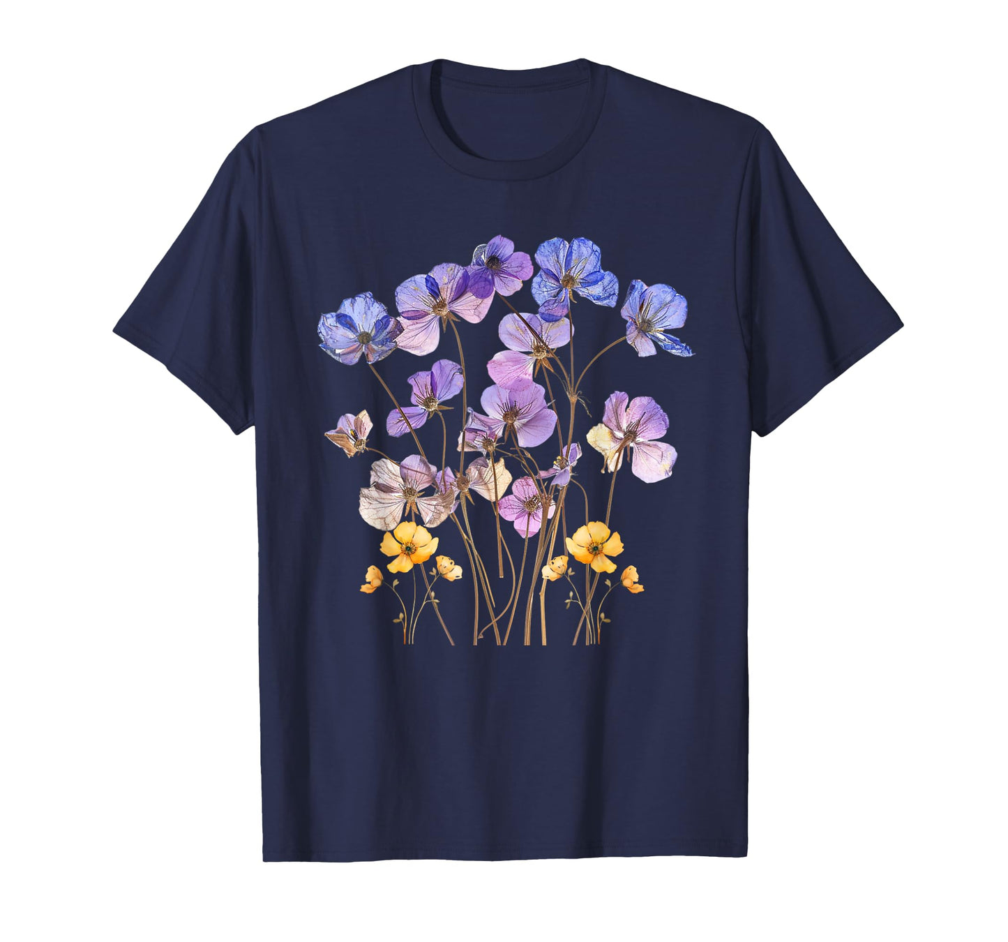 Vintage Flower Graphic For Women Wildflower Floral Gardening T-Shirt
