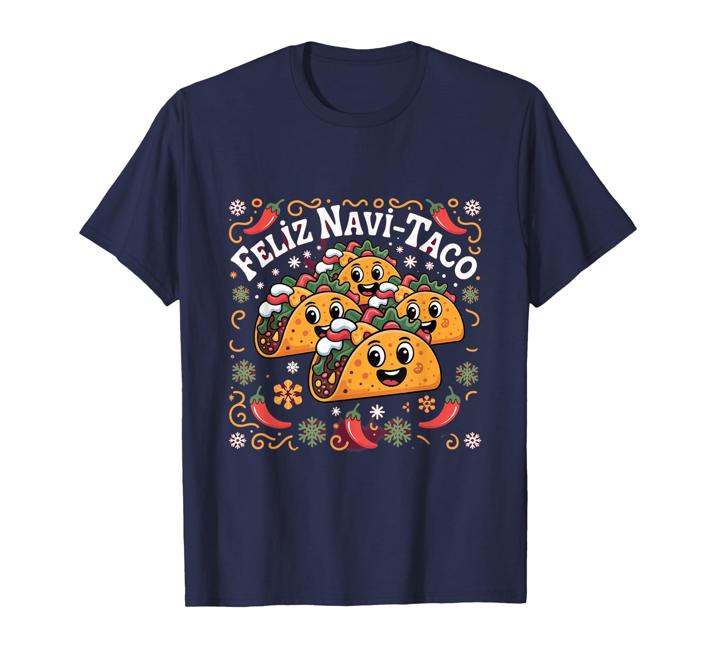 Feliz Navi Taco Funny Christmas Food T-Shirt