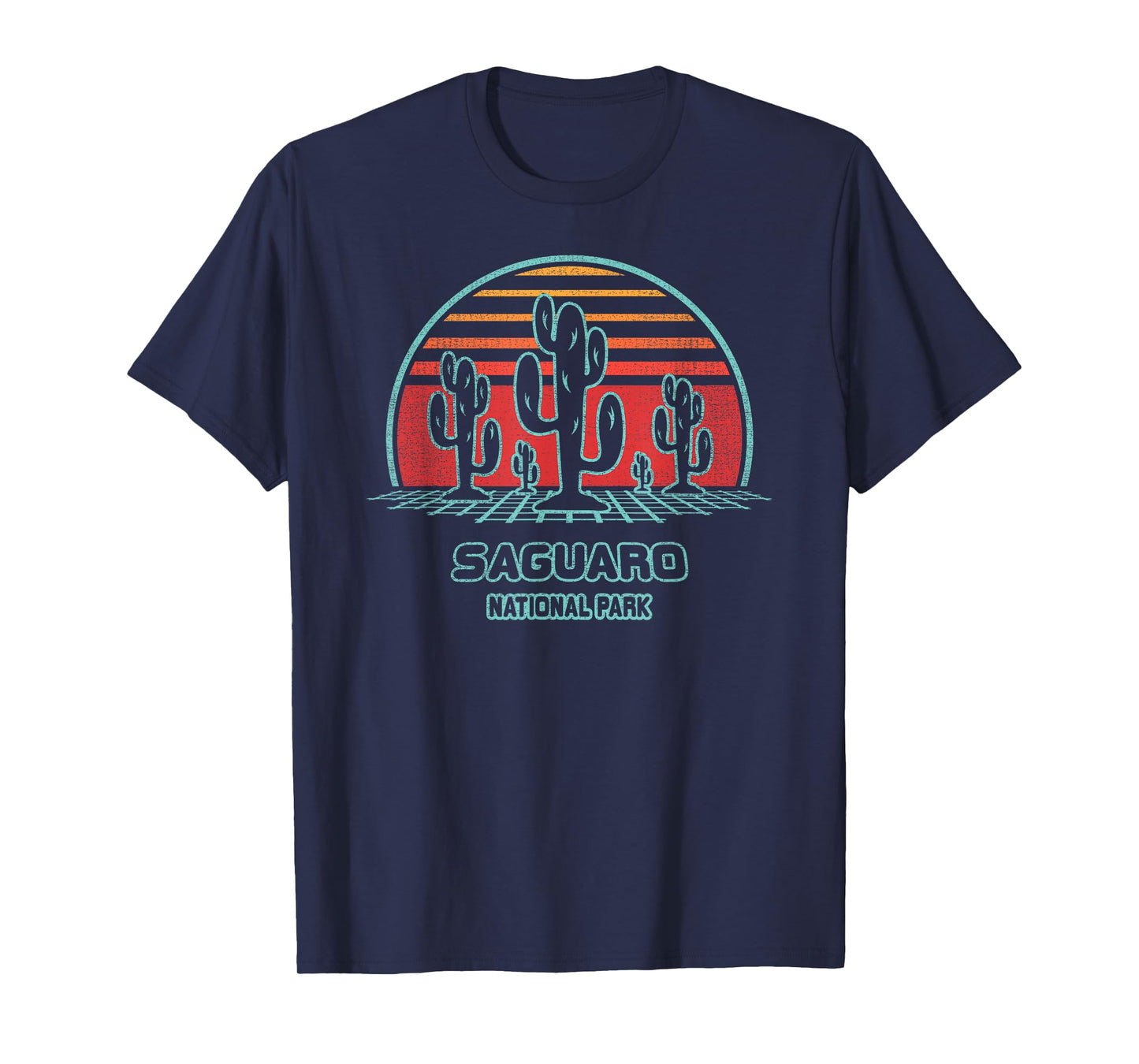 Saguaro National Park Retro Hiking Vintage 80s Style T-Shirt