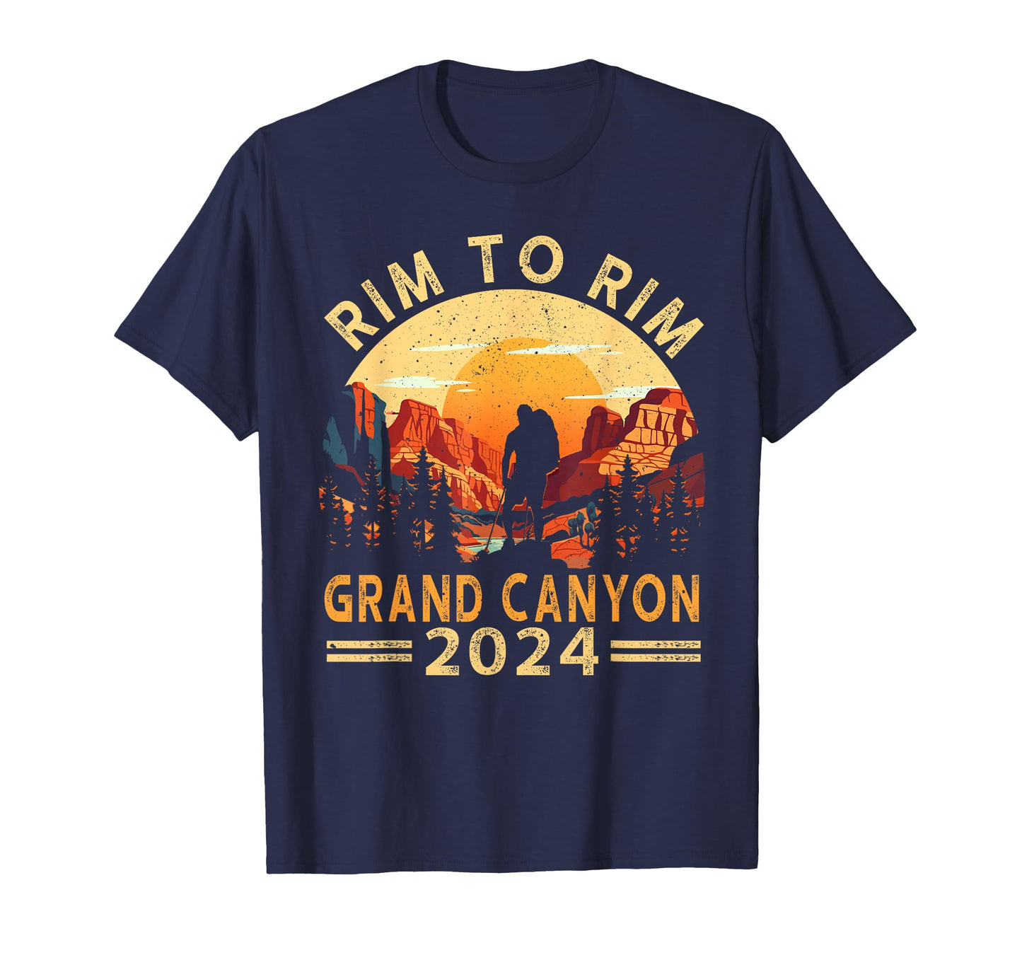 South Rim To North Rim Grand Canyon 2024 Hiking T-Shirt