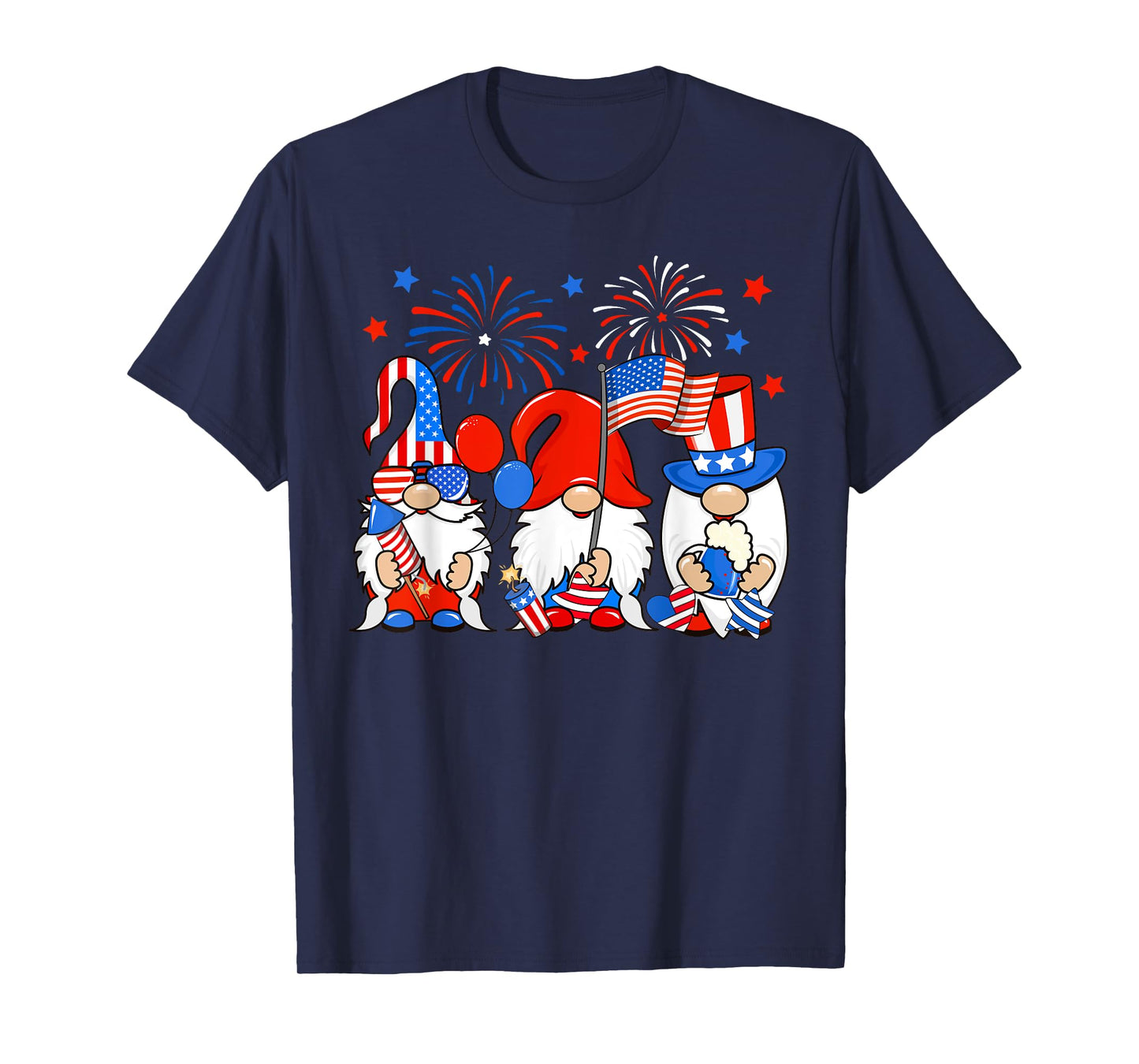 American Gnomes Celebrating Independence Day 4th Of July T-Shirt
