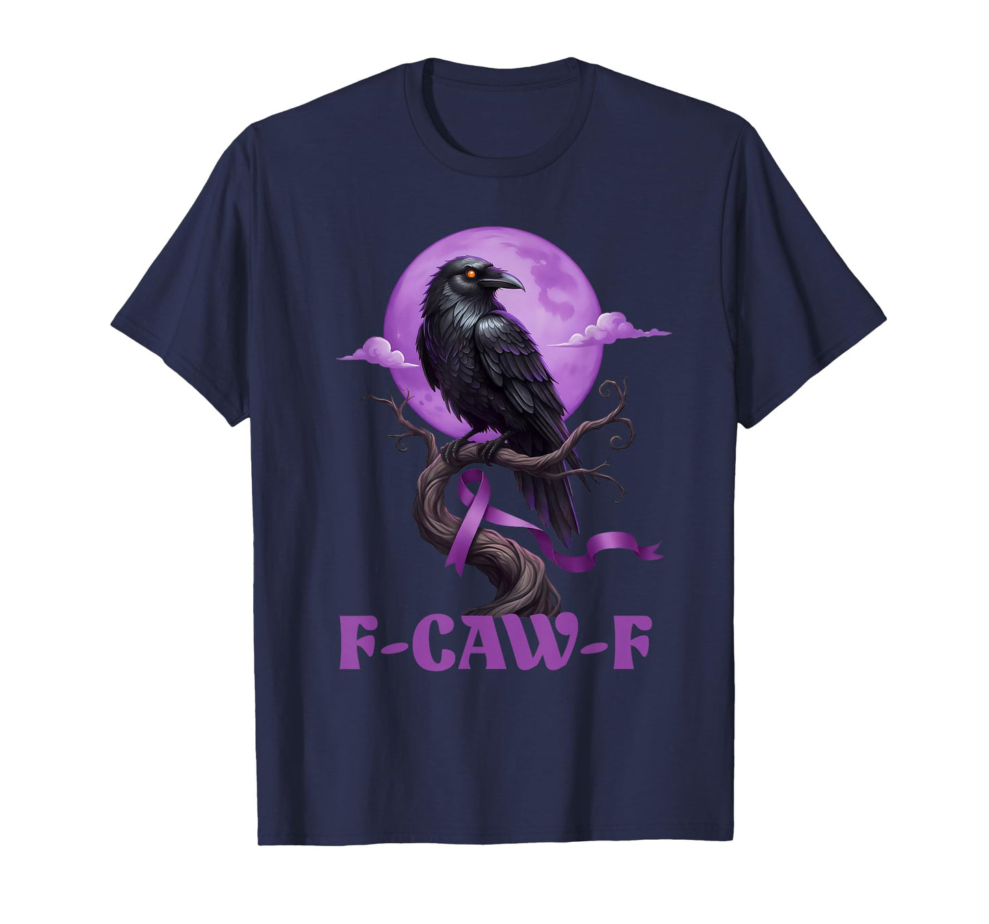 F-Caw-F Crow Pancreatic Cancer Awareness F-Caw-F Raven T-Shirt