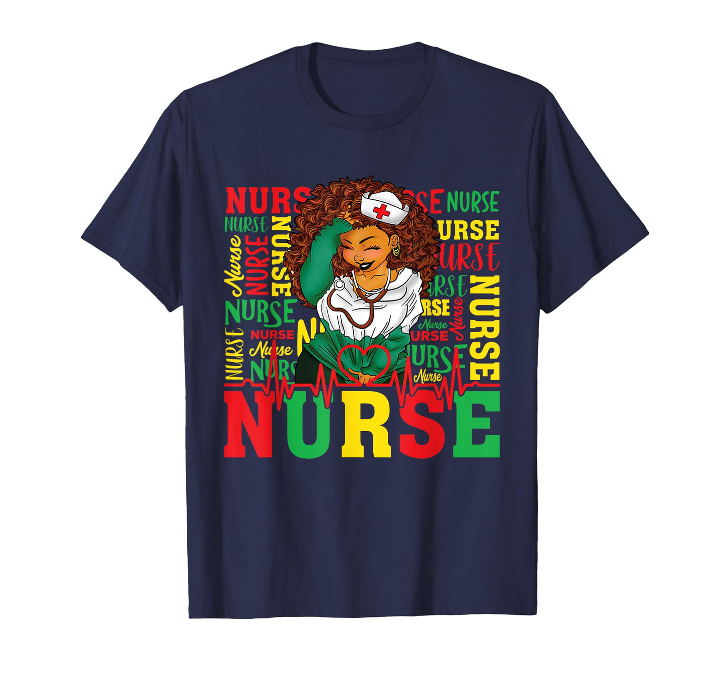 Black Women Nurse Juneteenth Shirts Women Black Freedom 1865 T-Shirt