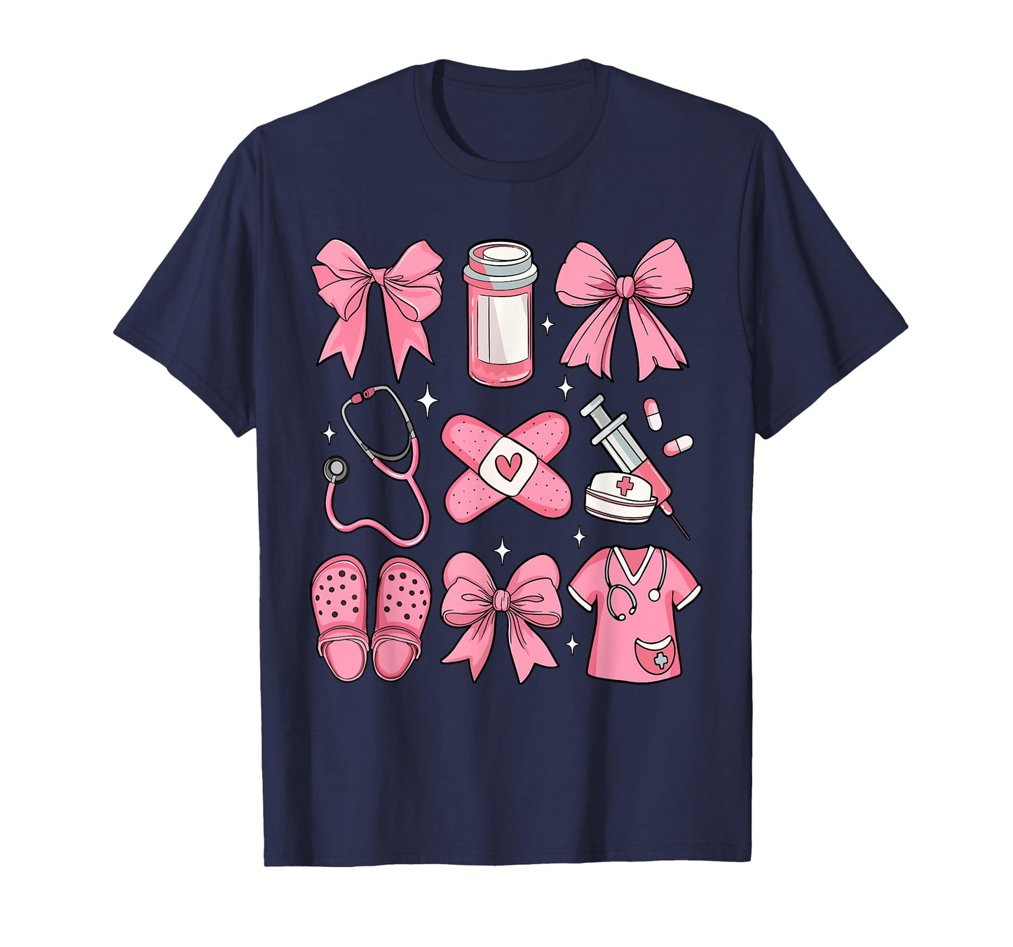 Nurse Valentines Day Coquette Bow Valentine Nurse RN PCT CNA T-Shirt