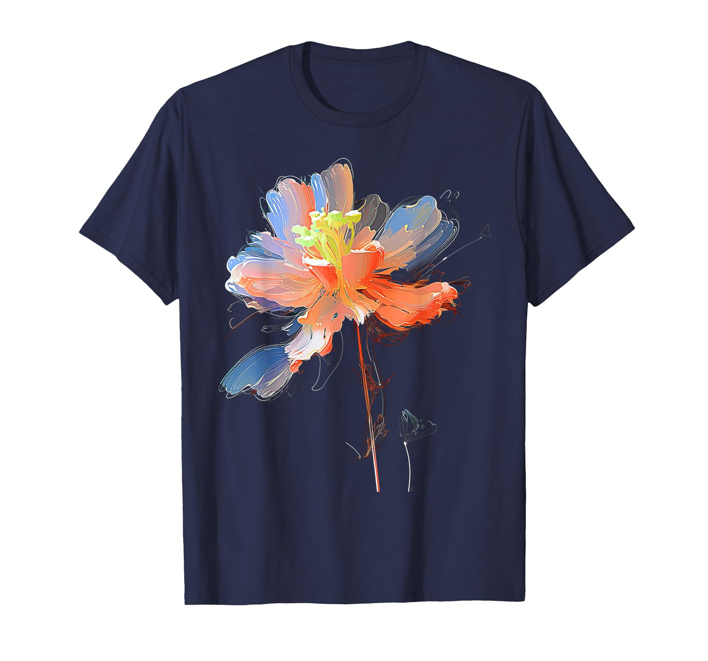 Flower Painting Graphic Artwork Art Flower T-Shirt