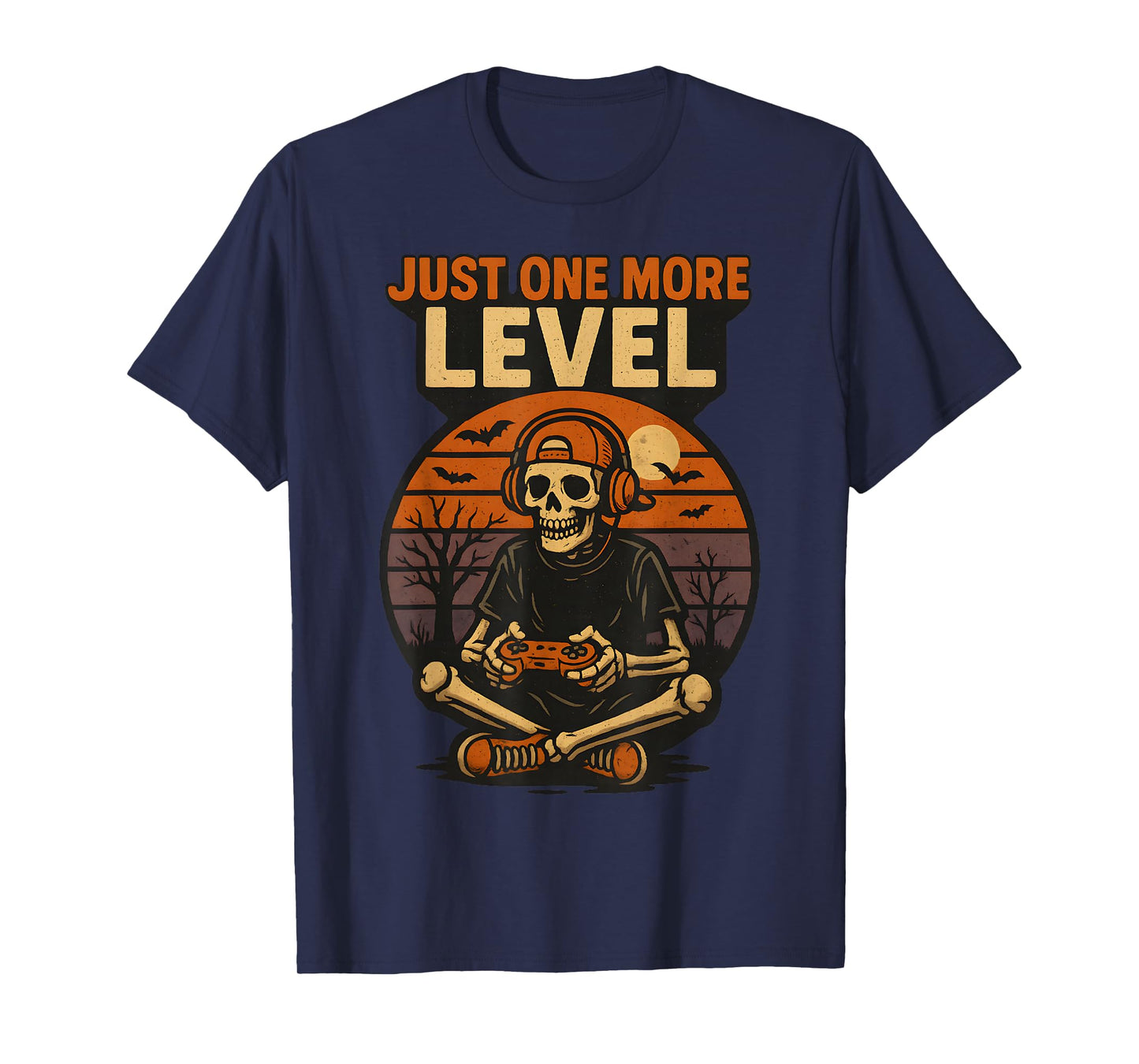 Funny Video Game Halloween Skeleton Gamer Costume Men Boys T-Shirt