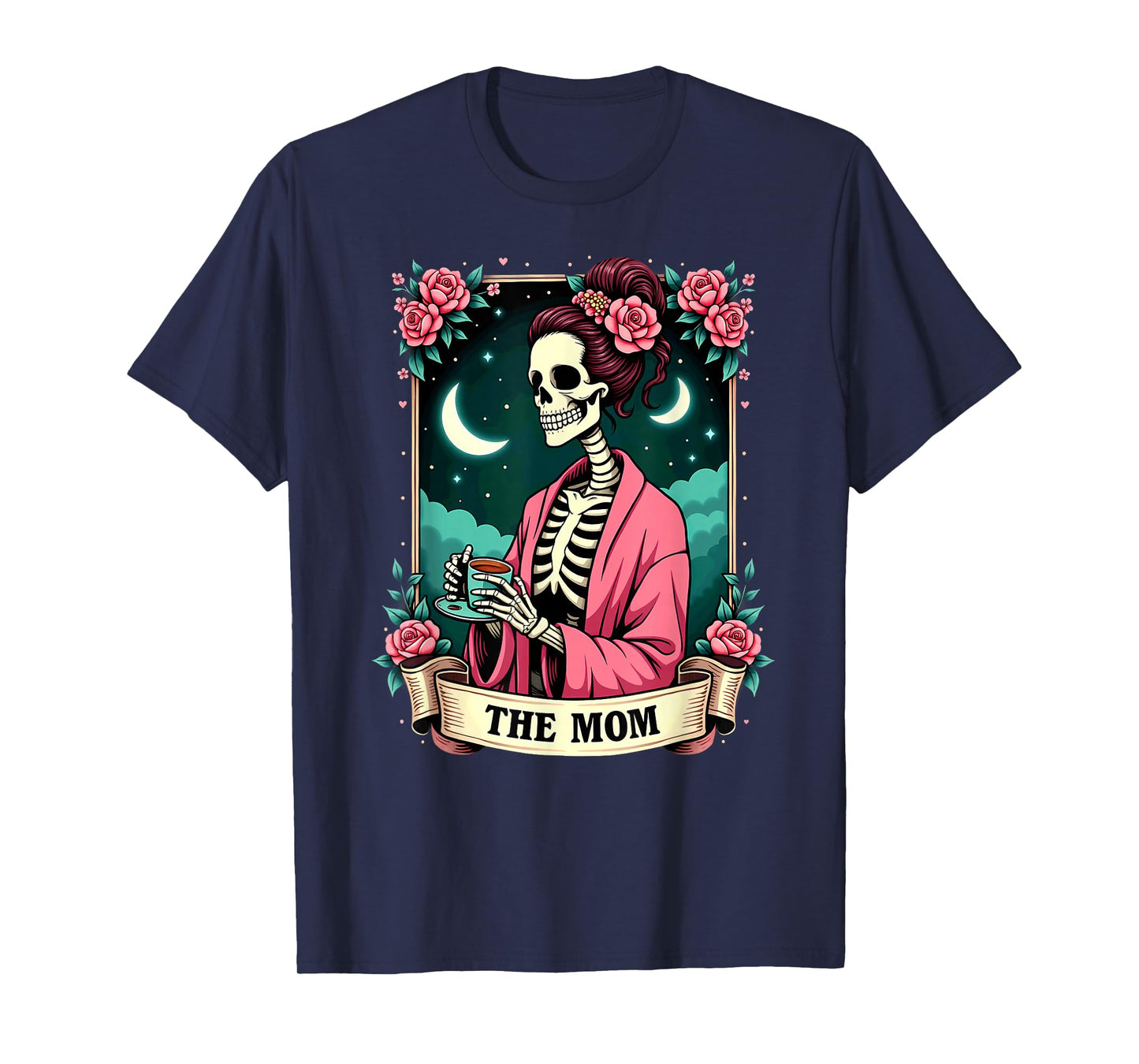 Gothic Tarot Card The Mom Skeleton Coffee T-Shirt