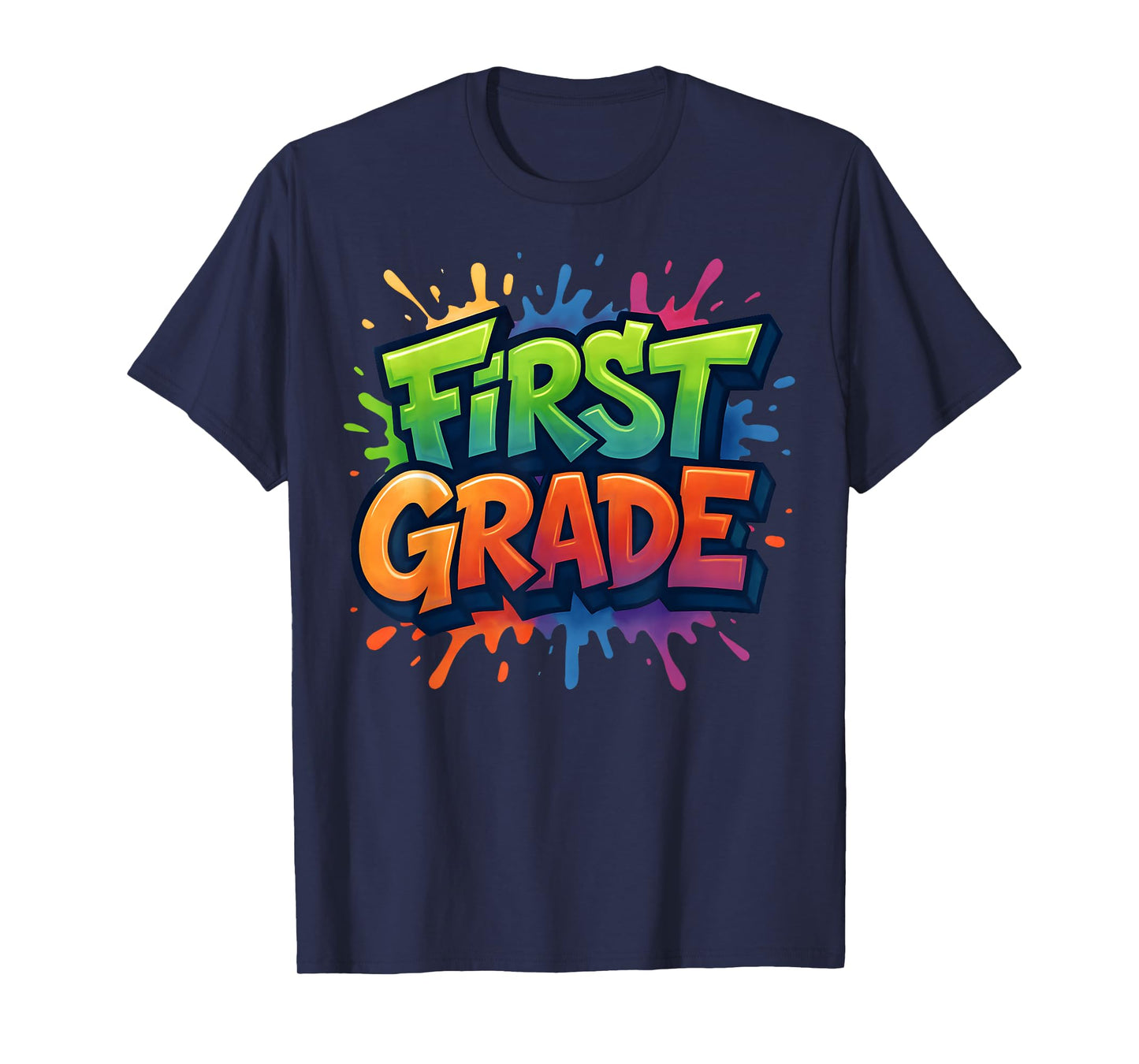 First Grade Back To School Graffiti Teacher Boy Girl Kid T-Shirt