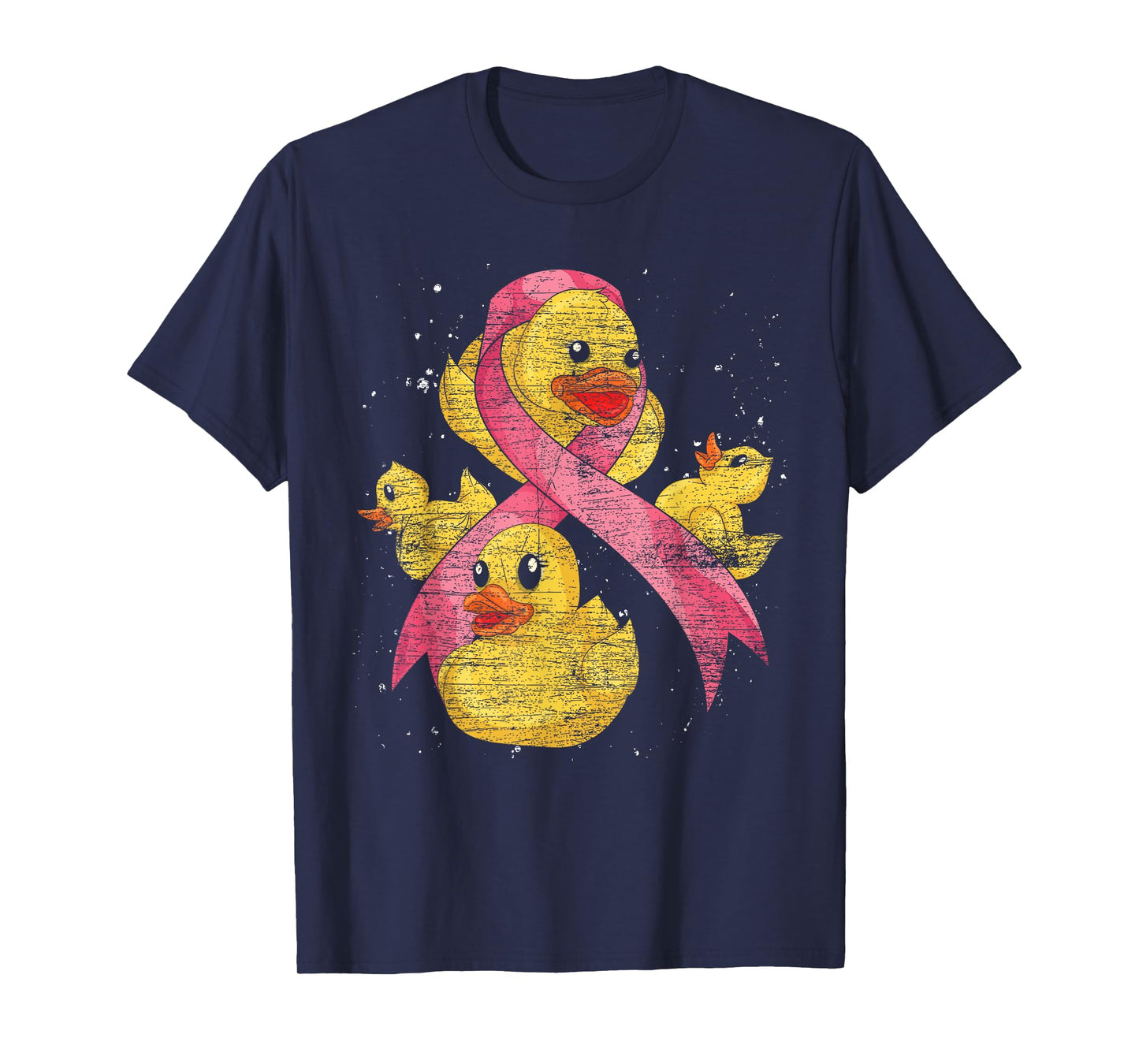 Cute Ducky Pink Ribbon Rubber Duck Breast Cancer Awareness T-Shirt