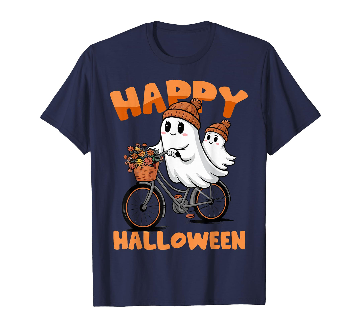 Funny Happy Halloween Boo Ghost Matching Family Couples 2025 T-Shirt