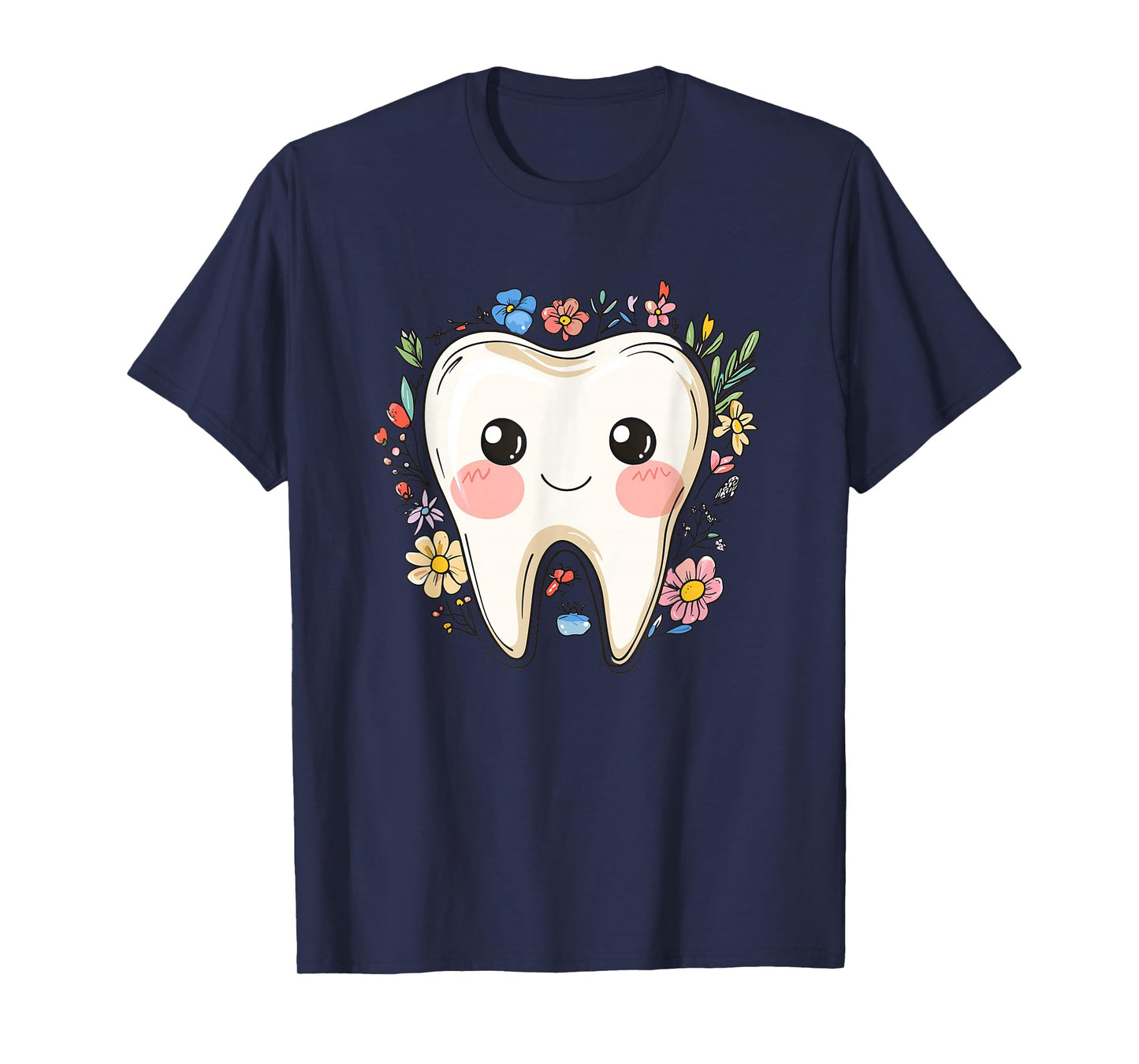 Adorable Tooth With Flowers T-Shirt