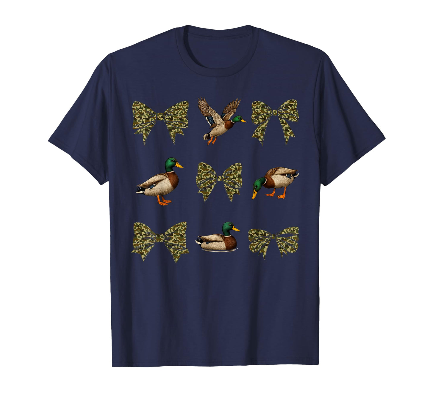 Mallard Ducks And Camo Bows Nature Hunter Wilderness T-Shirt