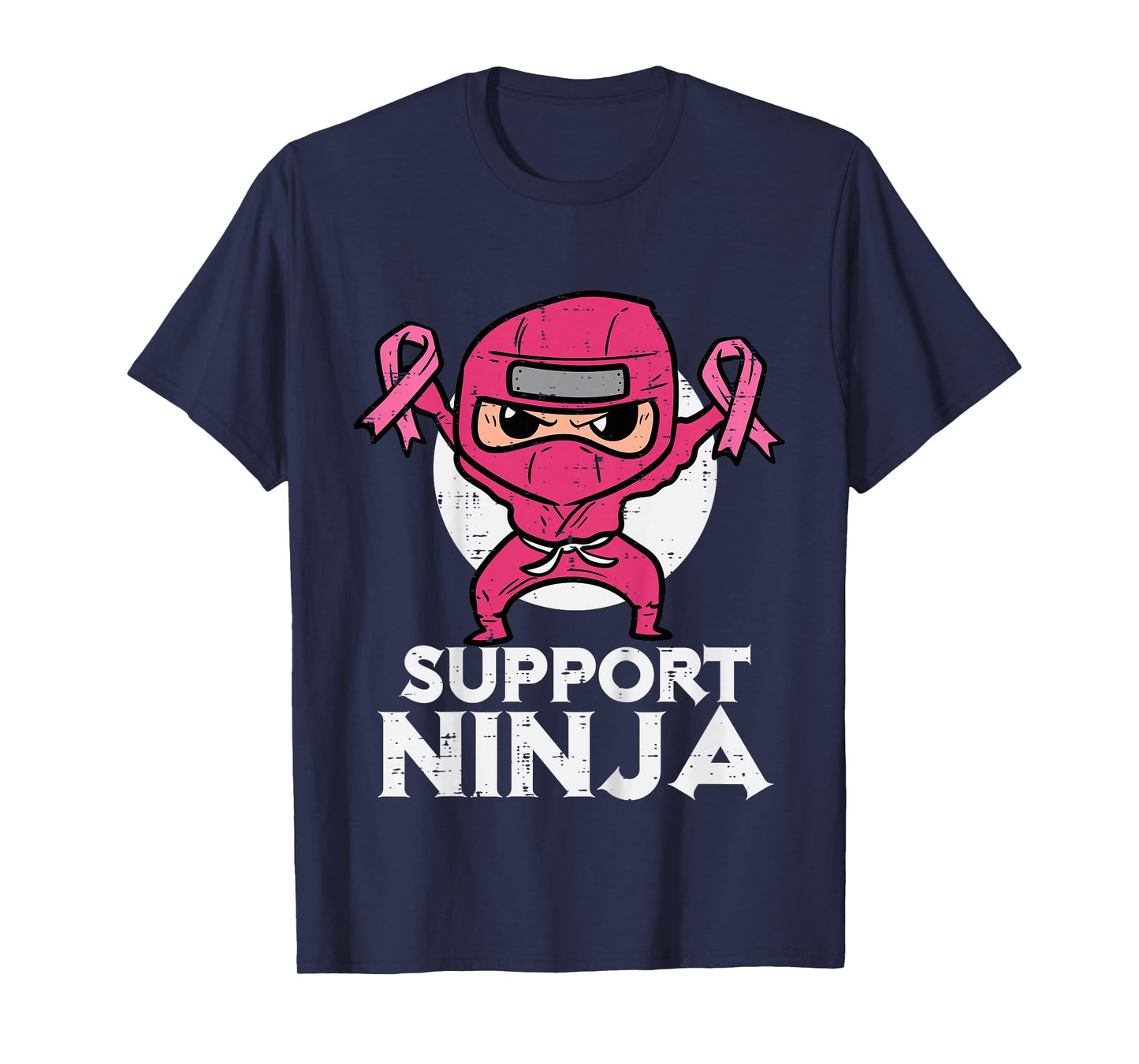 Kids Support Ninja Pink Cute Breast Cancer Awareness Toddler Boys T-Shirt