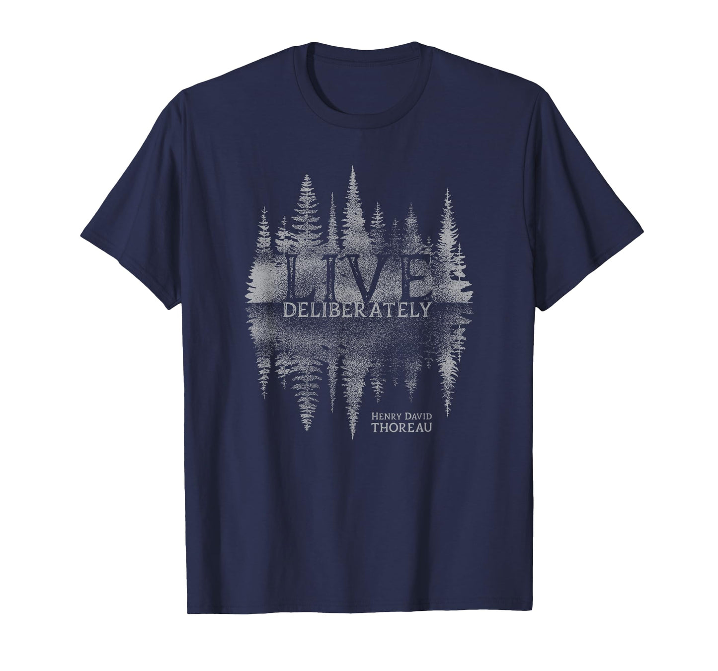 Live Deliberately Walden Transcendental Henry David Thoreau T-Shirt