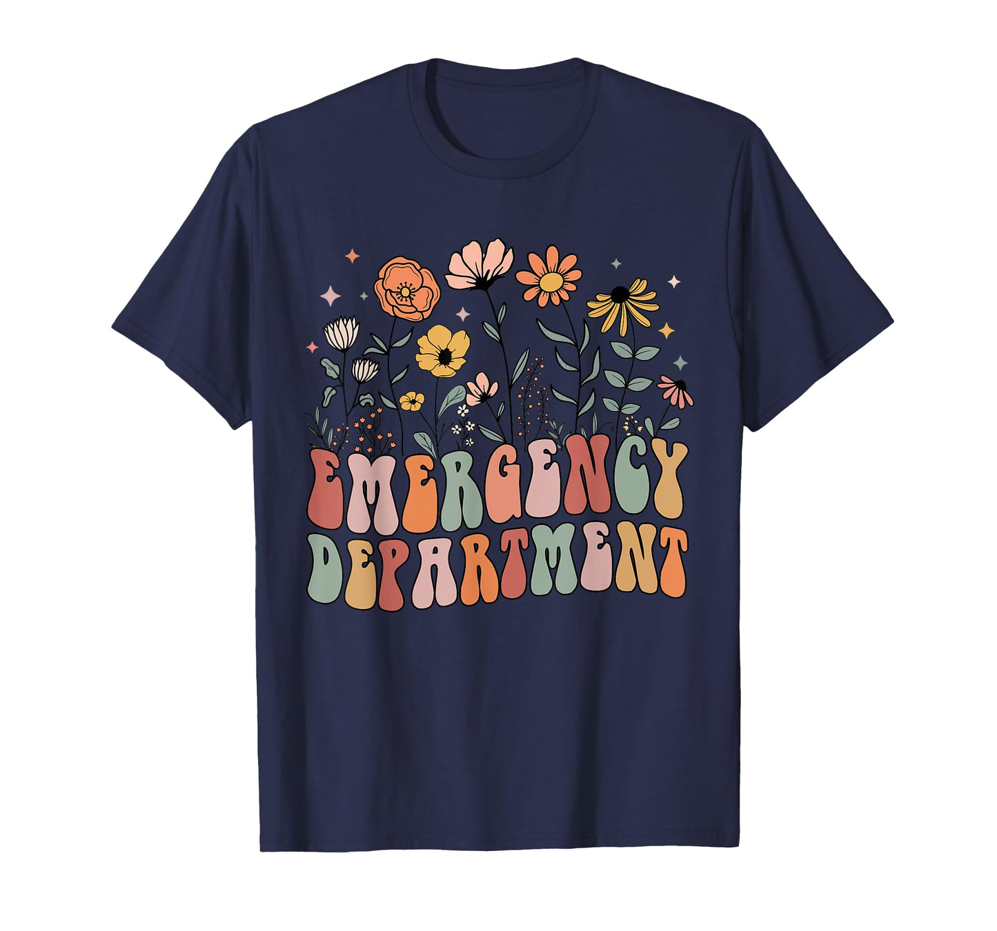 Emergency Department Room ED ER Nurse Tech Floral For Women T-Shirt