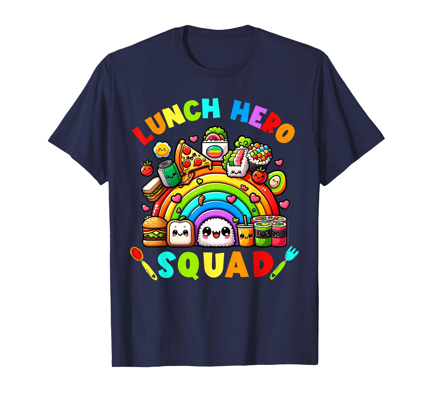 School Lunch Lady Squad a Food team Rainbow lunch hero squad T-Shirt