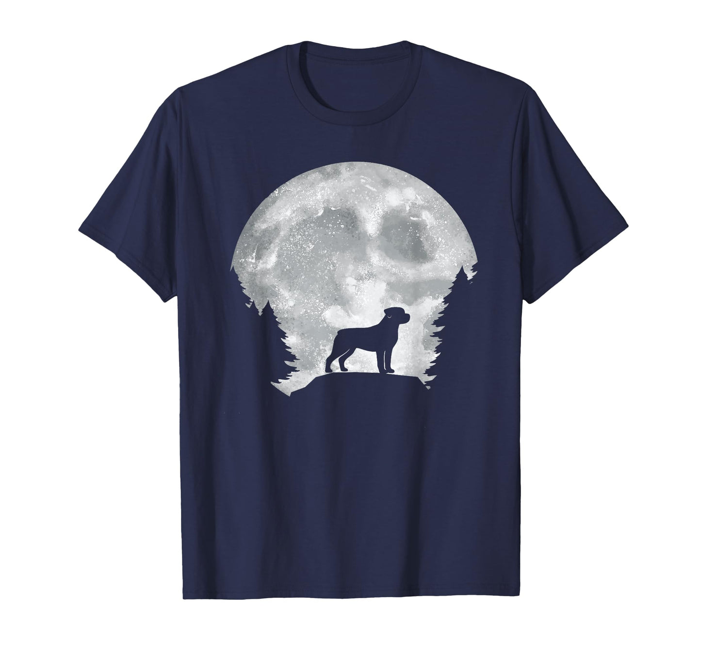 Rottweiler Dog at Moon Nature Lovers Halloween T-Shirt