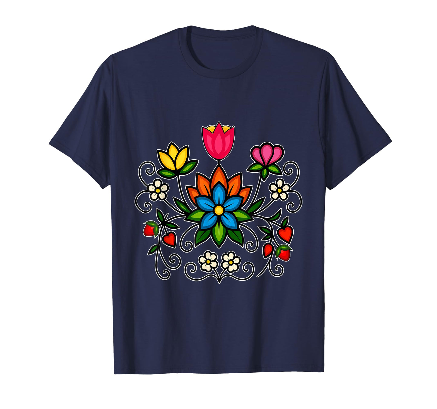 Ojibwe Floral Indigenous Botanical Woodland Wild Flowers T-Shirt