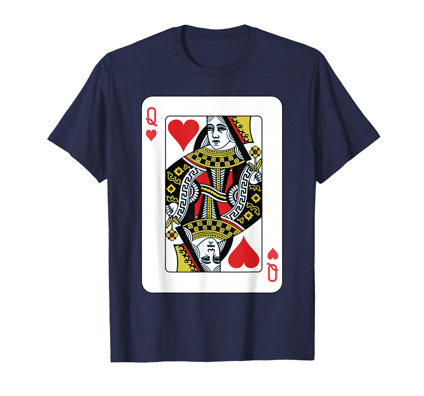 Queen of the Hearts Playing Card Poker T-Shirt