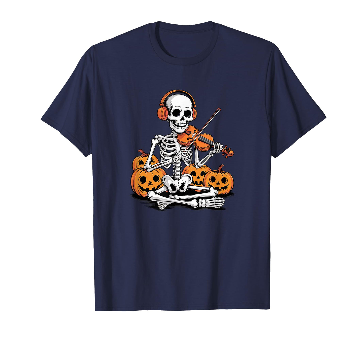 Halloween Skeleton Violin Violinist Fiddle T-Shirt