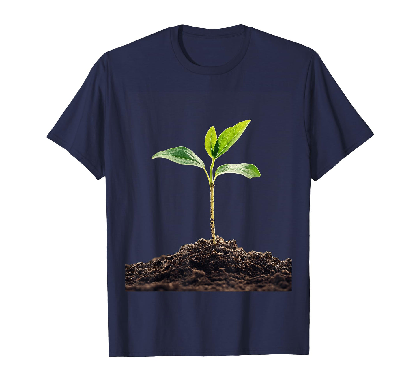 Plant Sprout Against Dark Background Nature T-Shirt
