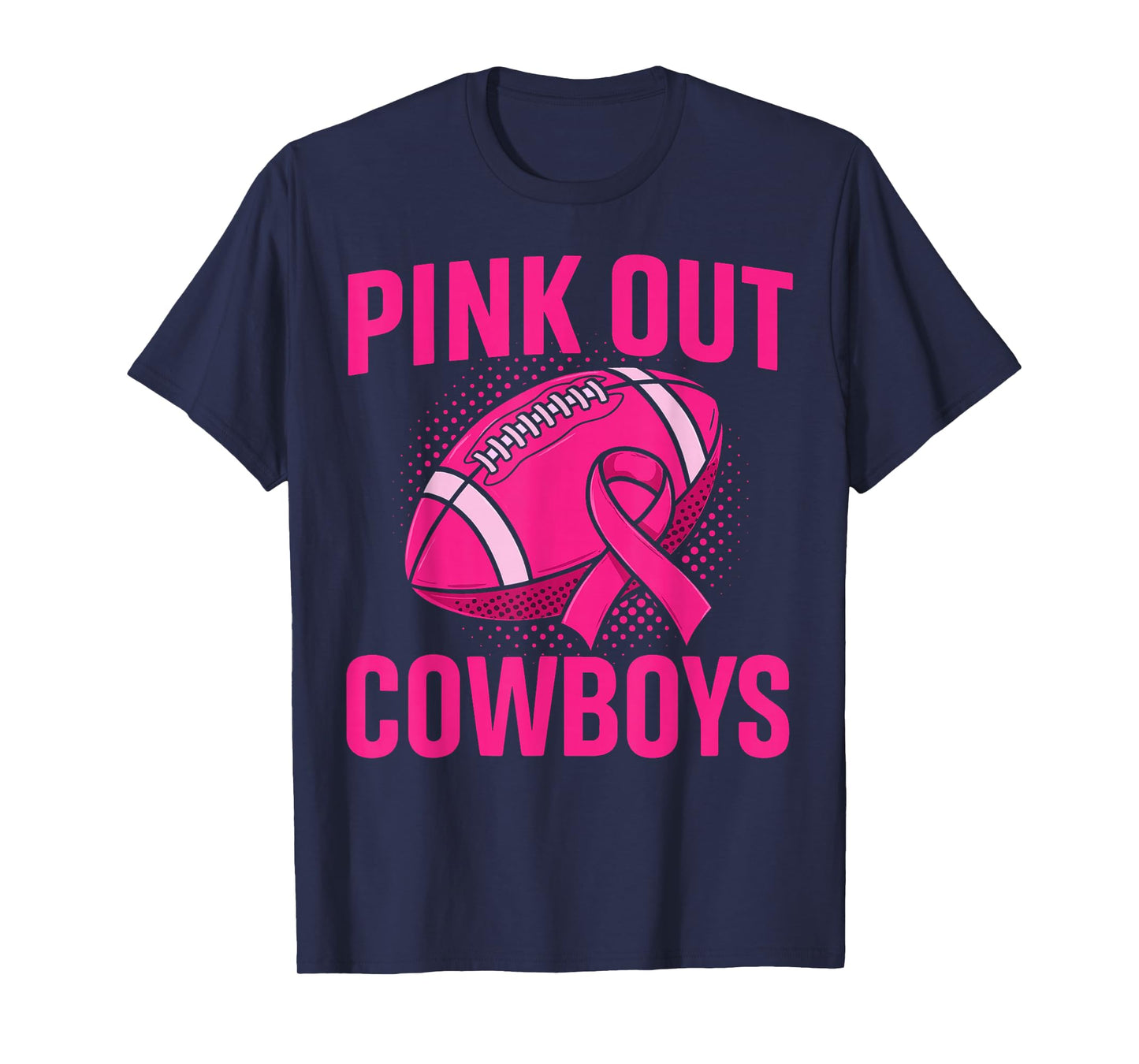 Cowboys Pink Out Football Tackle Breast Cancer Shirts T-Shirt