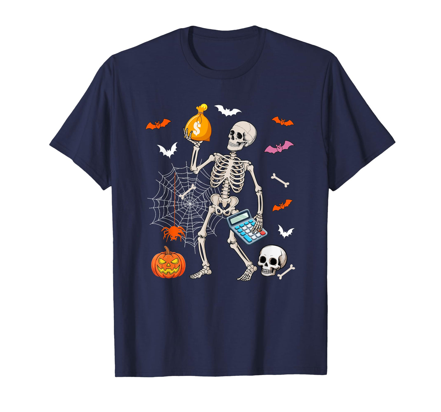 Accountant Job Horror Skeleton Halloween Costume Team T-Shirt