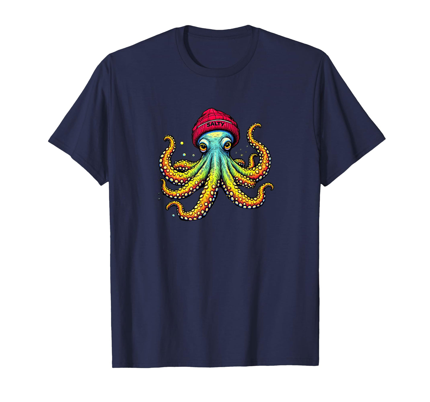 Salty Octopus Beachwear for Men or Women T-Shirt