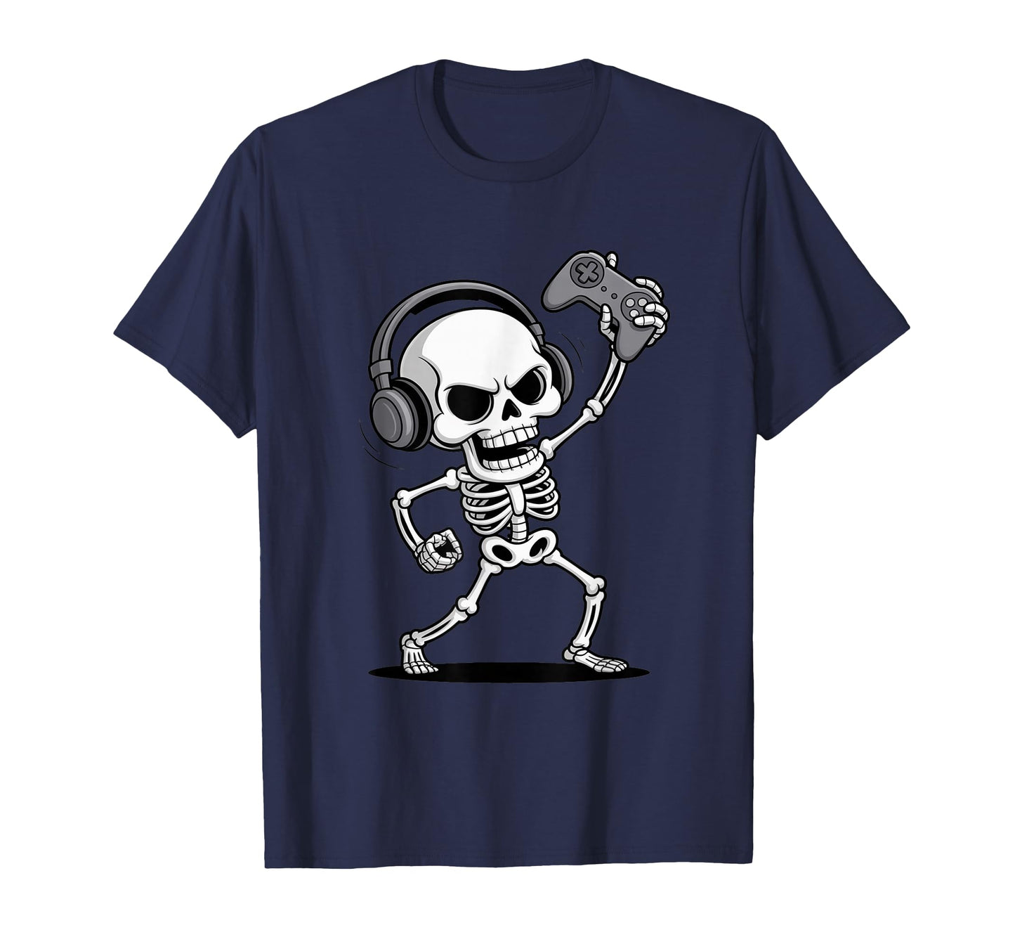 Funny Halloween Skeleton Gamer T-Shirt