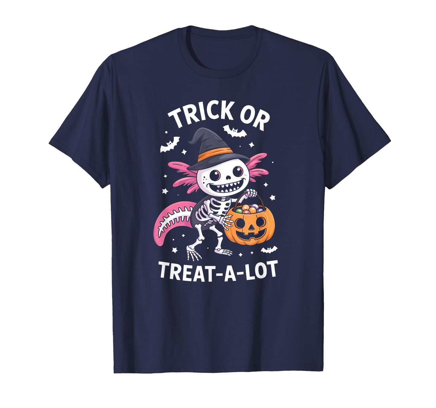 Trick or Treat A Lotl Axolotl Halloween Costume Toddler Kids T-Shirt