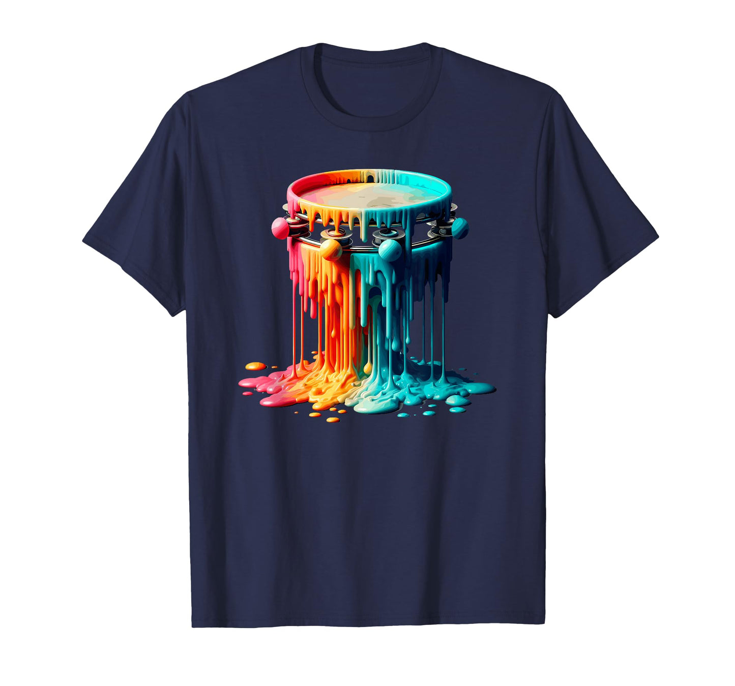 Dripping Paint Tambourine Instrument Tambourinist T-Shirt